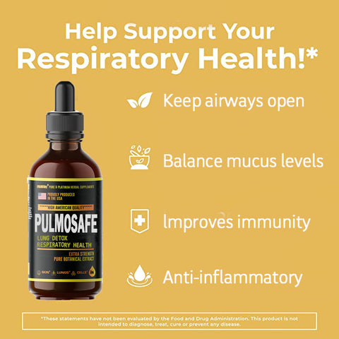 PulmoSafe™ Natural Lung Cleansing Herbal Drops