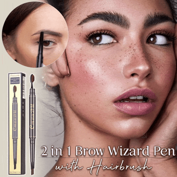 LUMIEREZ 2 in 1 Brow Wizard Pen with Hairbrush