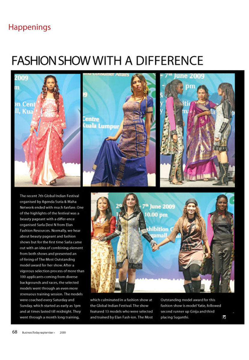 Sarlaz fashion feature in Business Today print