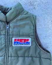 Load image into Gallery viewer, 1980s Olive Puffer Work Vest - Size Medium
