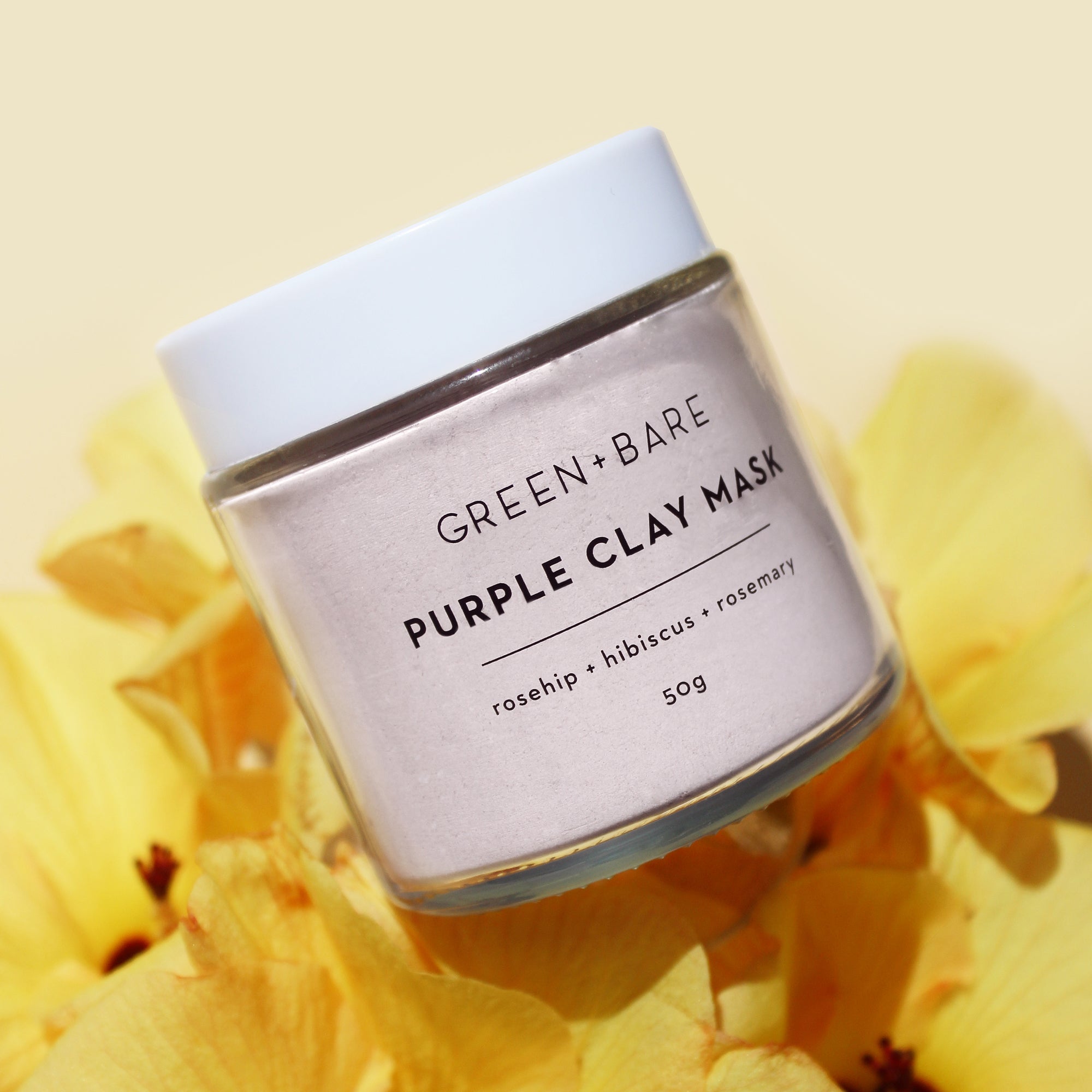 Purple Clay Dry Powder Face Mask Hibiscus