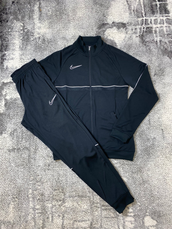 nike black and orange tracksuit