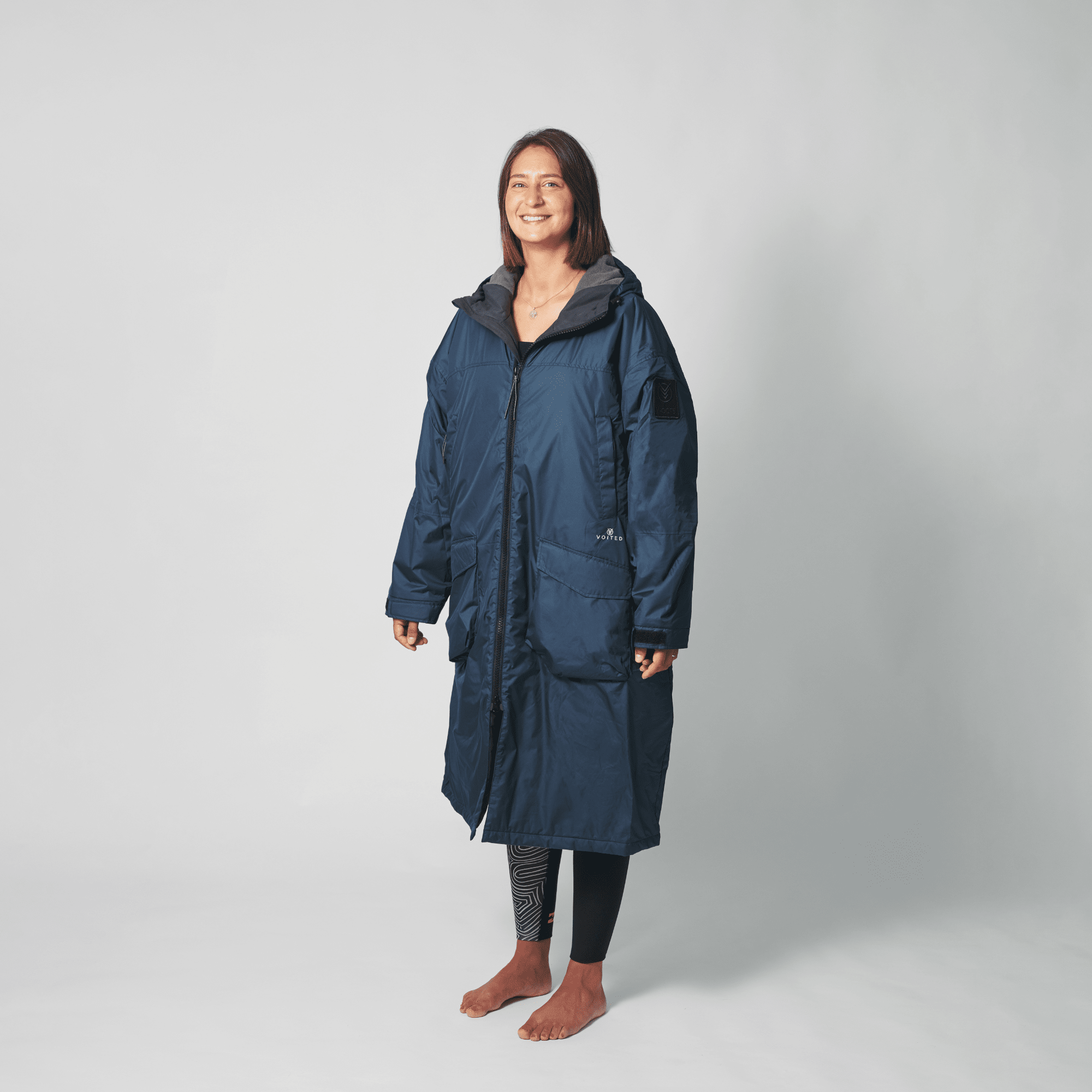 VOITED 2nd Edition Outdoor Changing Robe & Drycoat for Surfing, Camping, Vanlife & Wild Swimming  - Ocean Navy - VOITED UK product image