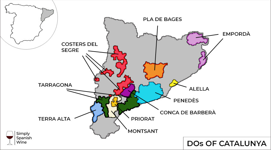 Wine regions of Catalunya