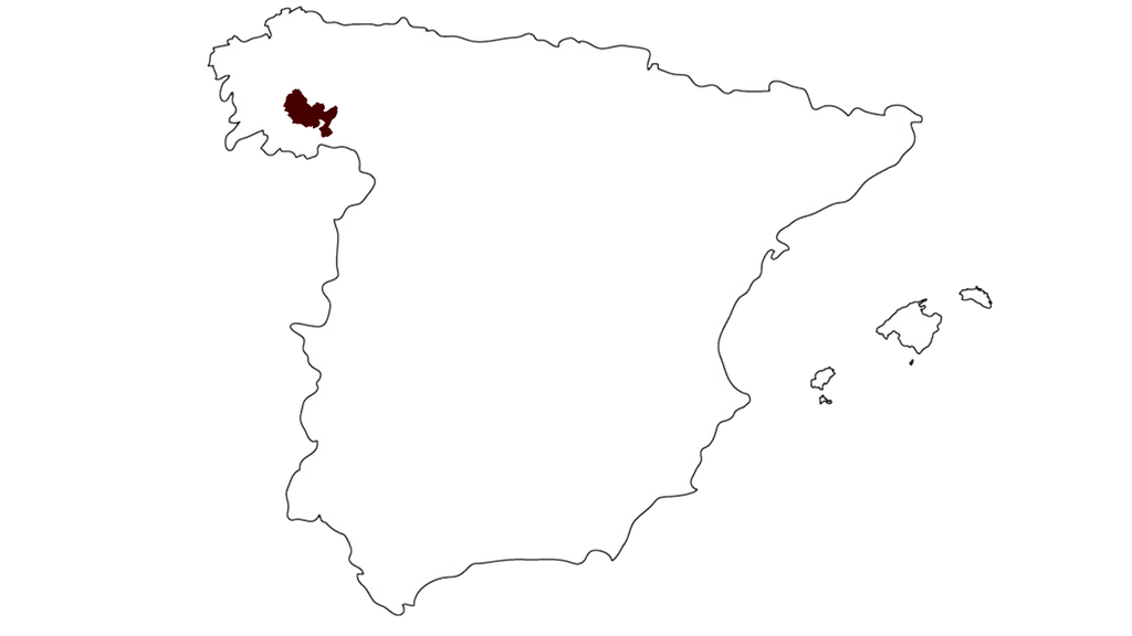Map of Spanish wine region Ribeira Sacra