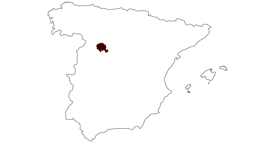 Map of spanish wine region Rueda