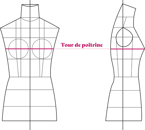 Prendre ses mesures couture tour de poitrine femme