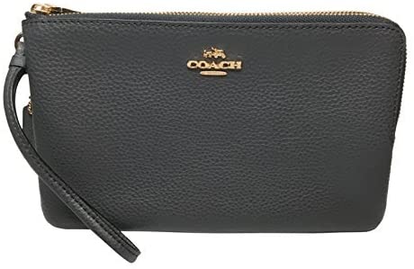 coach f16109 double zip wallet