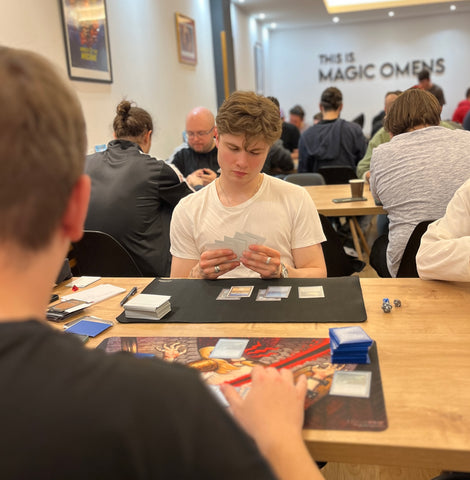 Atmosphere at local FNM of MTG tournament