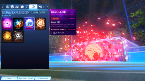 rocket league goal explosions