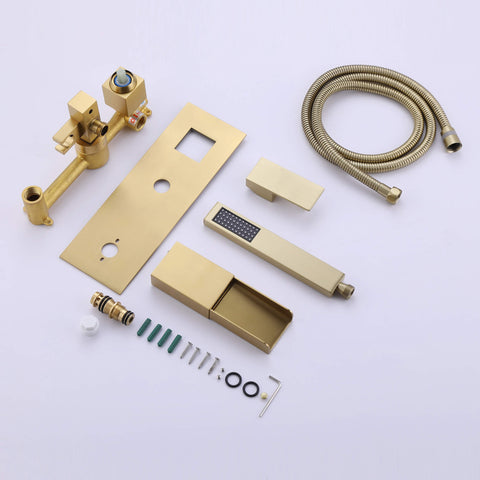 Bathroom Bathtub Components Bathtub Faucet Brushed Gold Fittings List