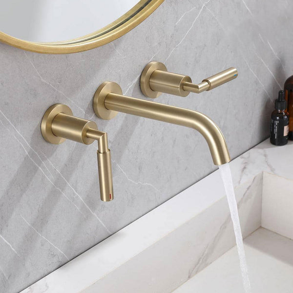 2 Handle Gold Bathroom Faucet
