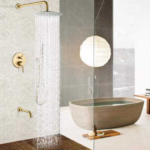 Brushed Gold Shower Faucet