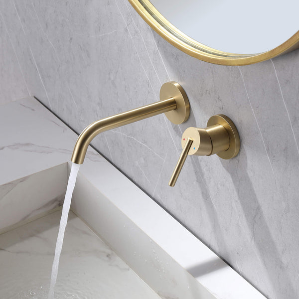 Single Handle Gold Bathroom Faucet