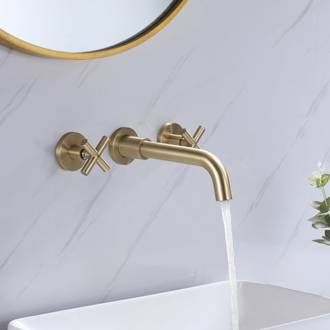 cross-handle bathroom faucet