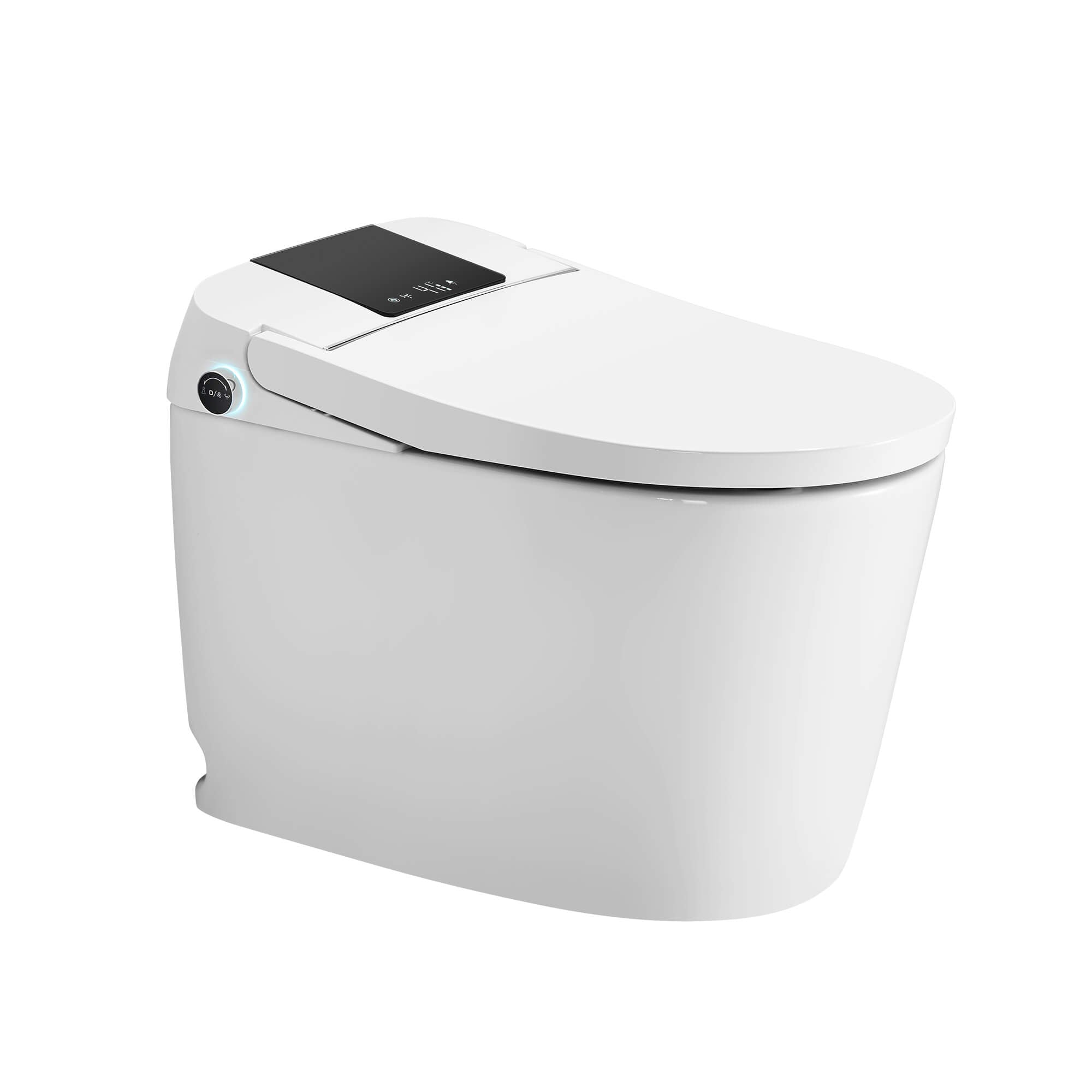 Luxury Smart Toilet with Auto Lid, Heated Seat, Bidet, Dryer & Nightlight