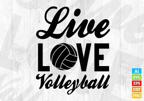 Free Free 112 Live Love Volleyball Svg SVG PNG EPS DXF File