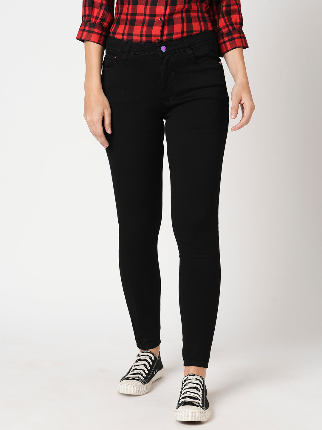 Mad Girls Black Super Skinny Fit Jean