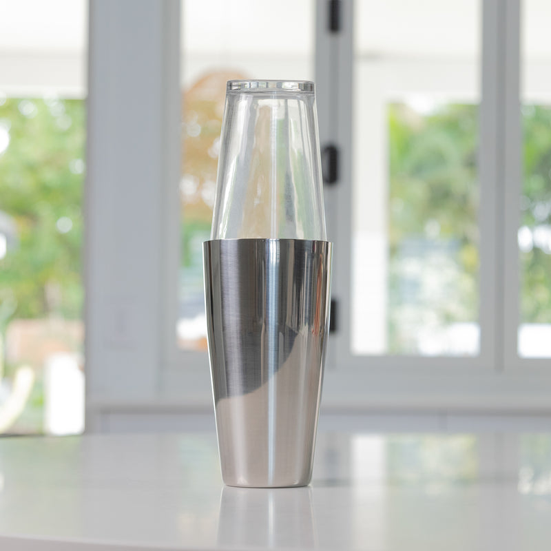 Boston Tin & Glass Stainless Steel Cocktail Shaker