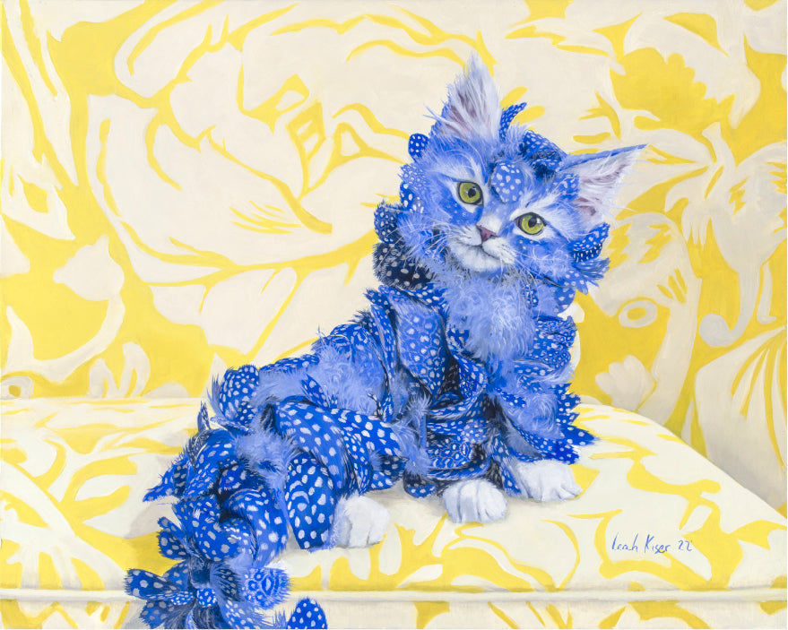 "Freckled Feather Kitten" Large Archival Print