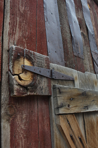 rustic wood barn door photograph wall hanging artwork by artist Jess Alice.
