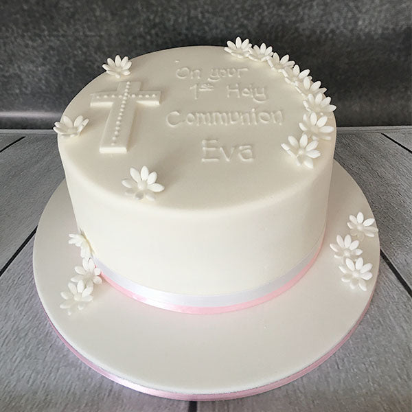 Family, Food, and Fun: First Holy Communion Cross Cake