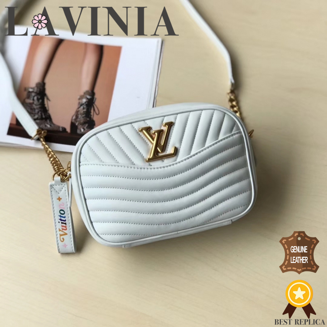 Louis Vuitton New Wave Camera Snow Leather Bag #LAVINIA8119 Luxury