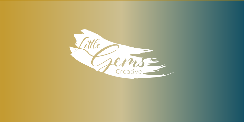 Ombre effect background with Little Gems logo