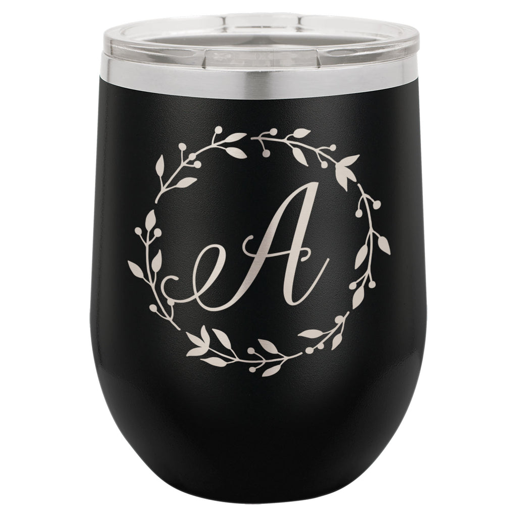 LCUP106 Personalized - Monogram With Wreath