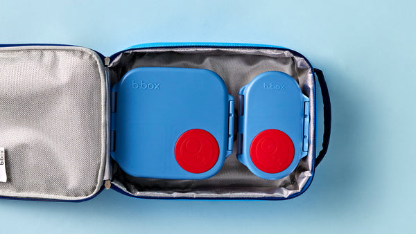 b.box mini lunchbox + snackbox in flexi insulated lunchbag