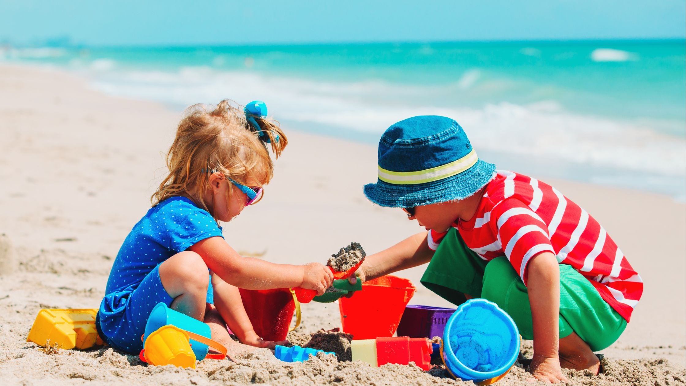 kids playing on beach