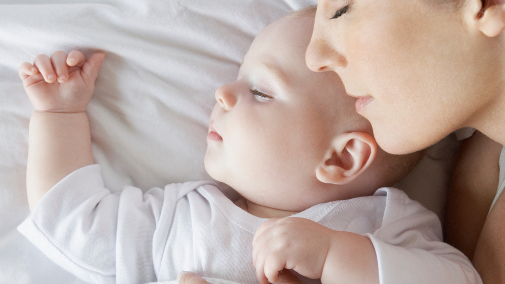 baby and parent co-sleeping