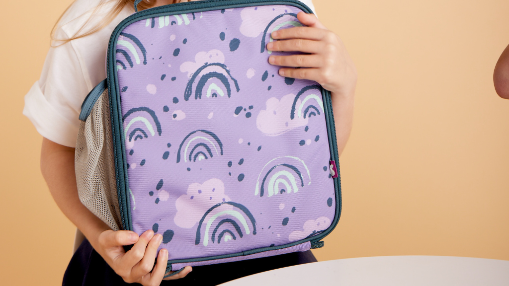 b.box insulated lunchbag in lilac rain