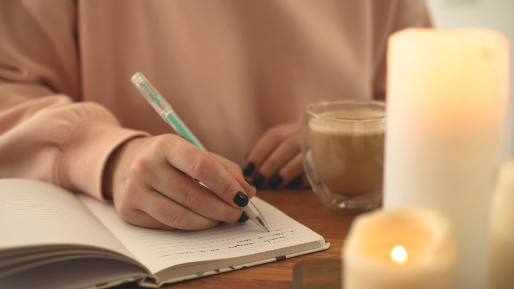 mum journalling to boost energy