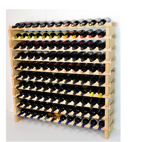 Modular Beechwood Wine Rack