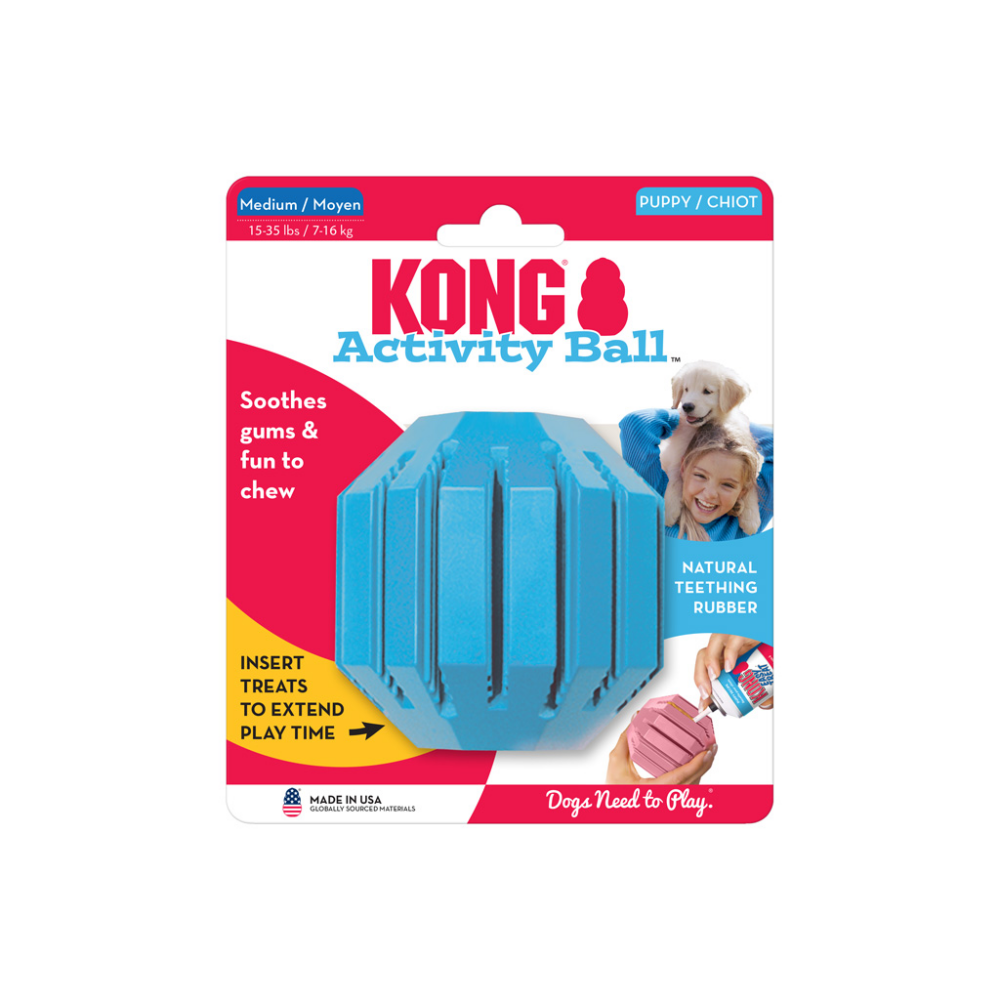 Kong - Speelgoed - Kong - KONG Puppy Activity Ball S/M - 6,4x6,4x6,4cm Gemengde Kleuren