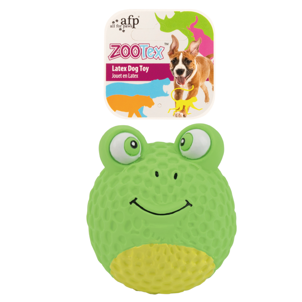 AFP Bouncy Frog - Hondenspeelgoed - Piepspeeltje - Latex - 6x9x8 cm - Kikker