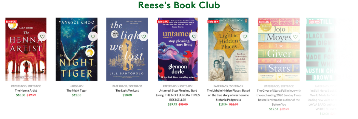 Reese's Book Club Picks
