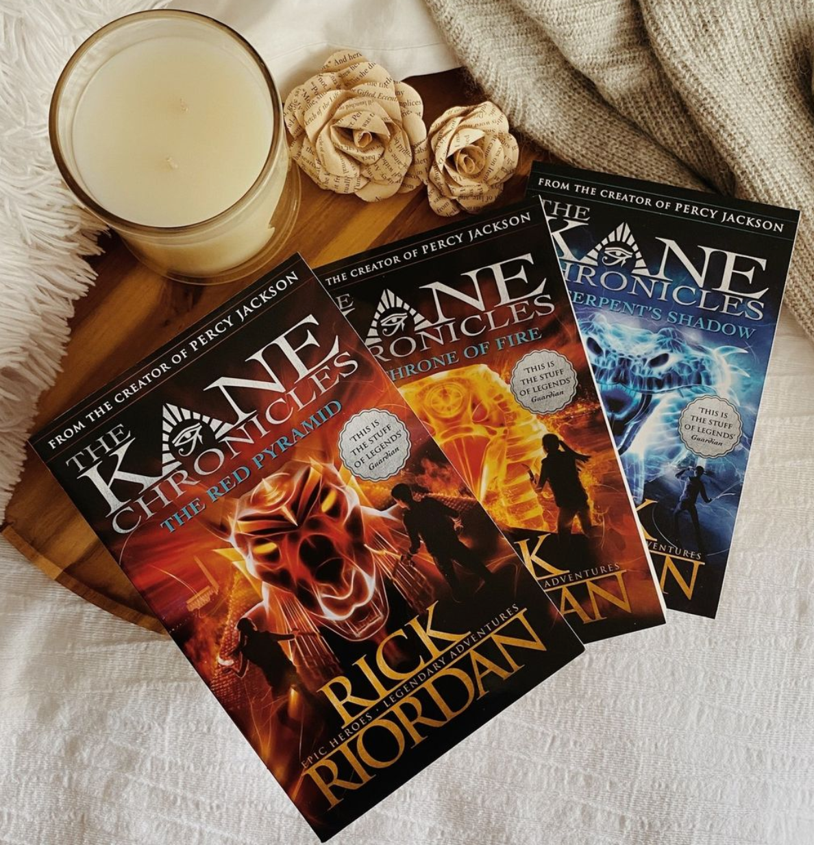 Featuring a photo from @shanayahreads that shows off Rick Riordan's The Kane Chronicles