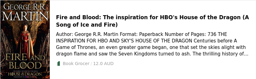 Fire and Blood: The inspiration for HBO's House of the Dragon (A Song of Ice and Fire) George R.R. Martin 9780008563790