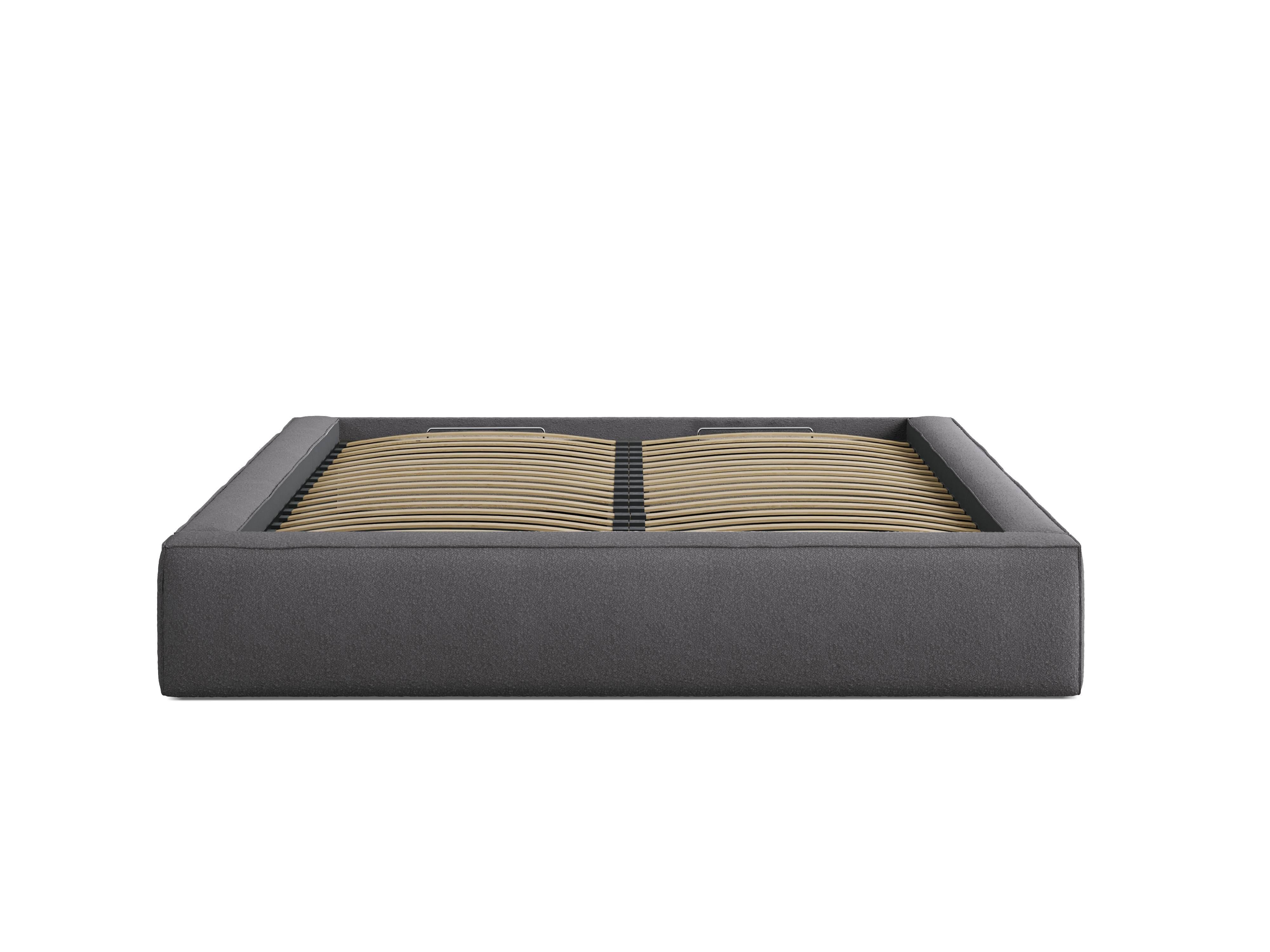 Micadoni | Bettgestell mit Stauraum Simon 200x200 Bouclé günstig online kaufen