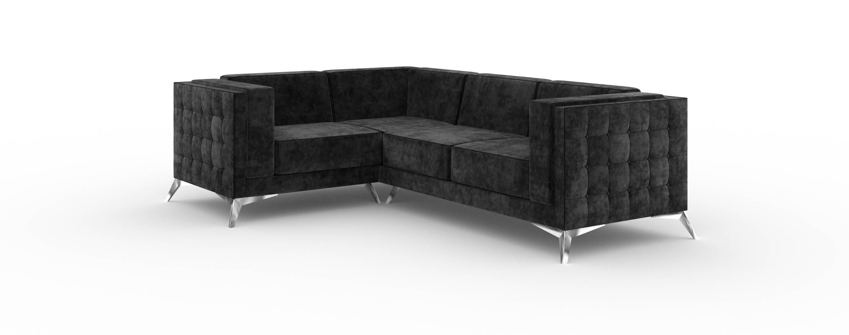 MAY Interiors | 3-Sitzer-Ecksofa Gusto links Samt