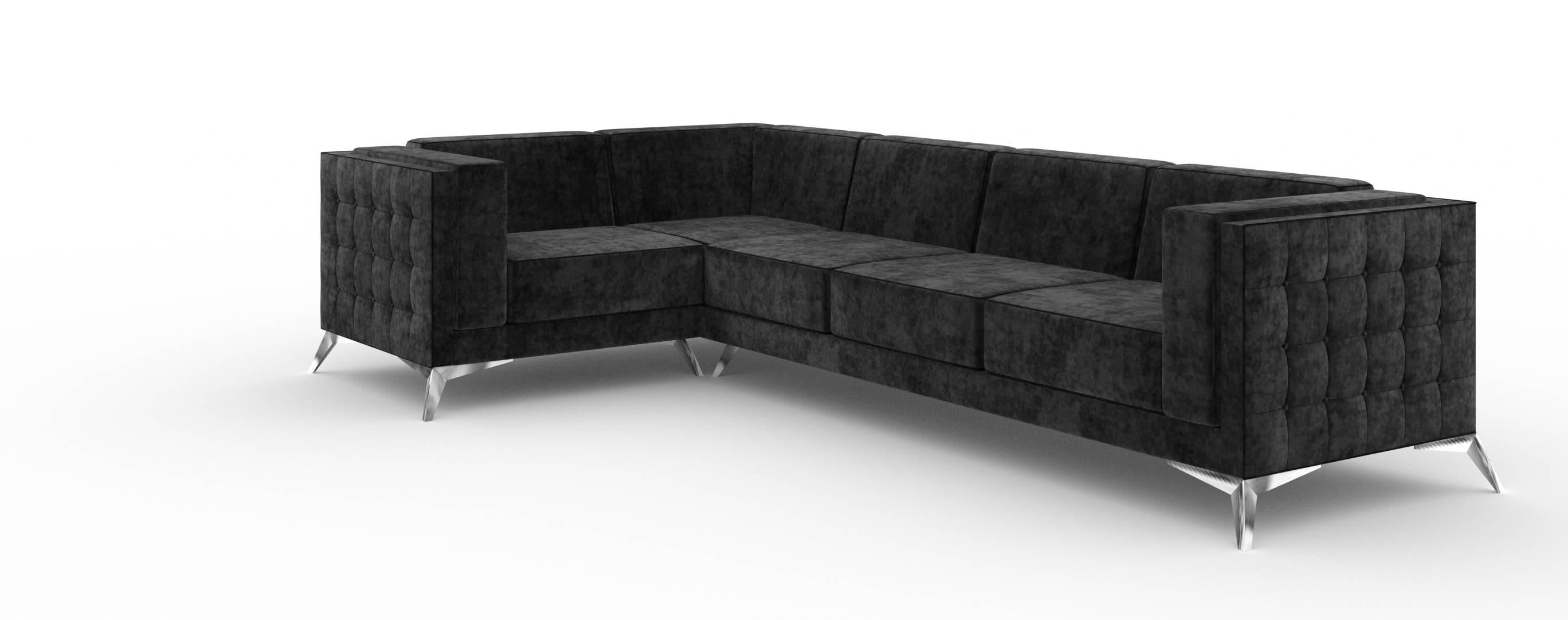 MAY Interiors | 4-Sitzer-Ecksofa Gusto links Samt