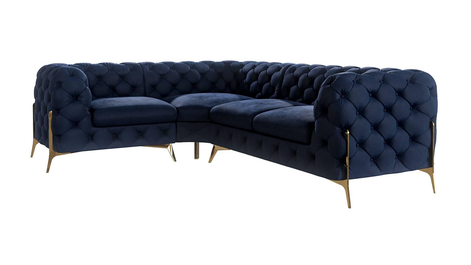 MAY Interiors | 3-Sitzer Ecksofa Chelsea links Samt