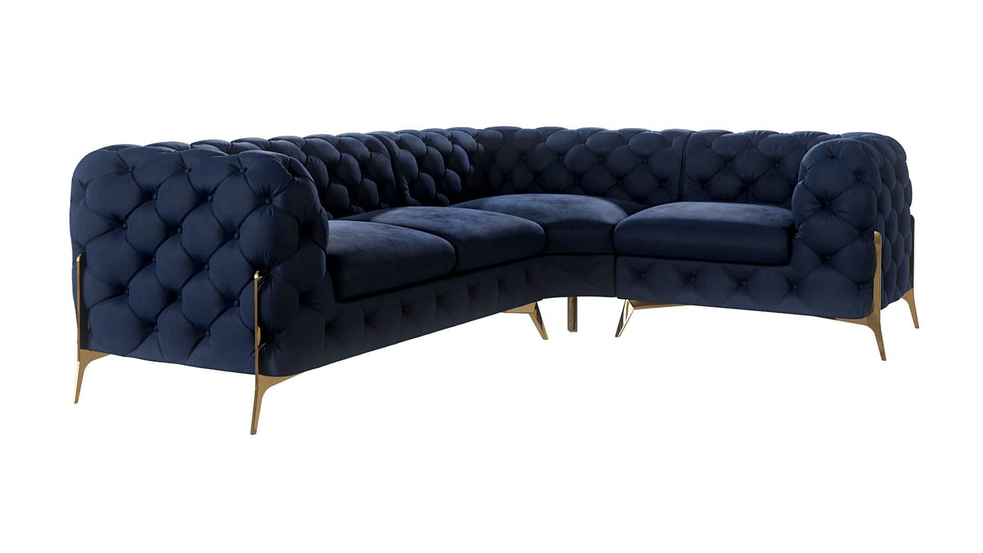 MAY Interiors | 3-Sitzer Ecksofa Chelsea rechts Samt