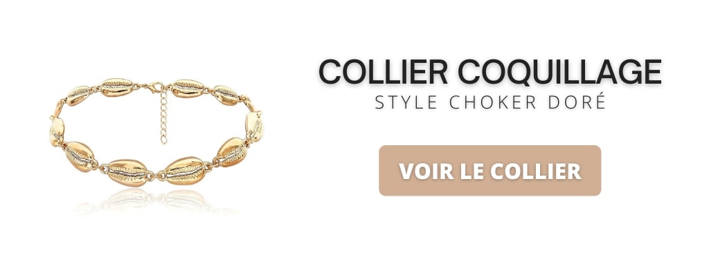 Collier style choker doré