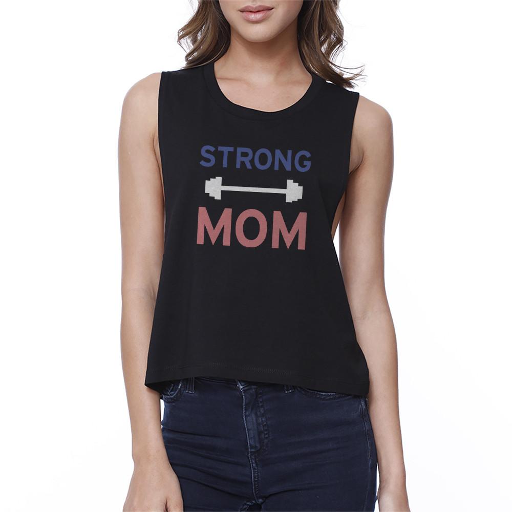 Strong Mom Crop Top Work Out Sleeveless Tank Top Gift For Mom