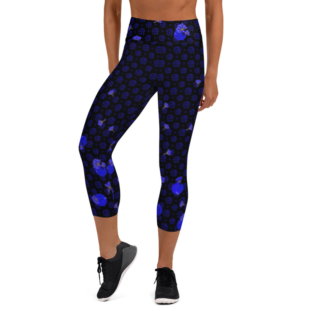 Spring Dink Gradient© Ambient Women's Pickleball Capri Leggings, UPF 5 –  Skyblue Pickleball