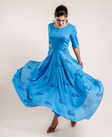 Asymmetrical royal Anarkali Gown