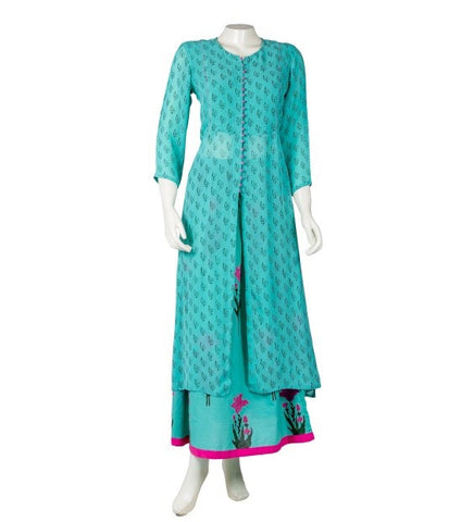 Front Slit Indo Western Printed Kurtis